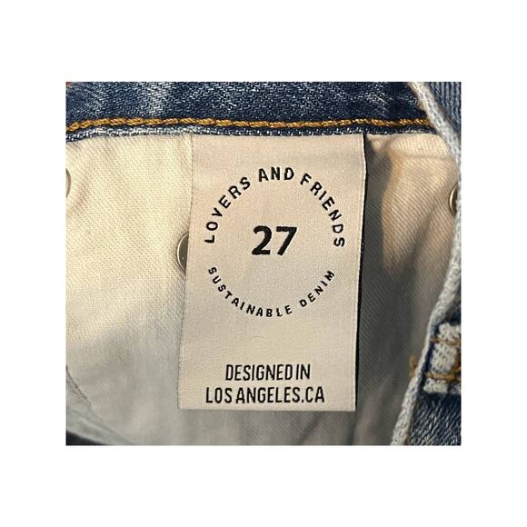Lovers + Friends shorts blue Devon high rise 90's cut off - Picture 3 of 3